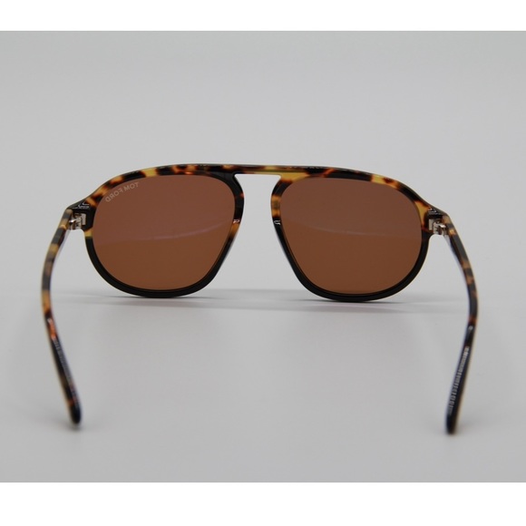 NEW TOM FORD HARRISON TF755 56E AVIATOR SUNGLASSES TOM FORD TF755/S BROWN - Picture 7 of 10